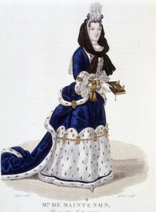 フランソワーズ・ドービーニュ、マントノン侯爵夫人(1634-1719)-ルイ・マリス・ランテ作画の「Galerie francaise de femmes célèbres」(パリ) 作： Louis Marie Lante