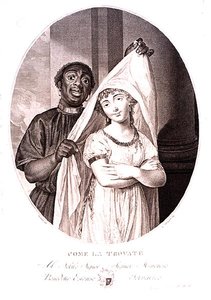 アズ・ユー・フィンド・ハー」G.ランコンの彫刻、1840年頃（スティール・エングレーヴィング）（モノクロ写真）