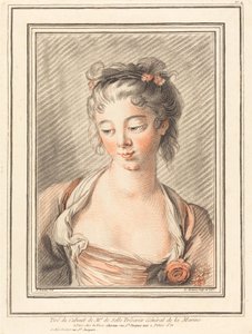 下を向く若い女性の胸像 1773年以降 作： Louis Marin Bonnet