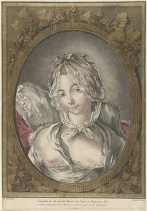帽子をかぶった若い女性のバスト 作： Louis Marin Bonnet