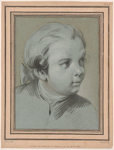 右4分の3を向いた少年の頭部 作： Louis Marin Bonnet