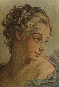 La Tete DUne Jeune Fille、少女の頭、c1760-1790、1913 作： Louis Marin Bonnet