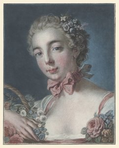 フローラとしてのマリー・アメリー・ボードワンの肖像 植物相の頭 作： Louis Marin Bonnet