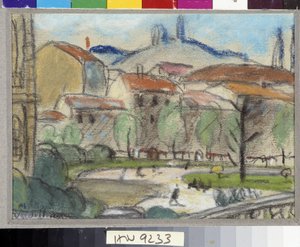 Louis Mathieu Verdilhan (1875-1928) によるパステル パブリック ガーデン 作： Louis Mathieu Verdilhan