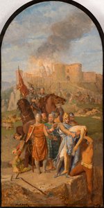 サン・シュルピス教会のスケッチ: サン・ルイはペストを埋める..., 1864年から1870年の間. 作： Louis Matout