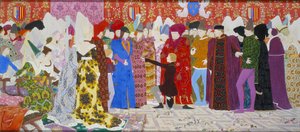 ジョーンオブアークシリーズB、1906年からドーフィンへの彼女の魅力（キャンバス上の油彩と金箔）