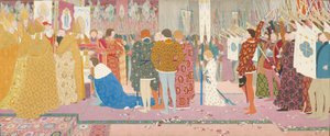 ドーフィン ジャンヌ ダルク シリーズのランスでの戴冠式: V、1907 年。 作： Louis Maurice Boutet de Monvel