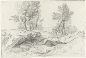 Grotte delle Capre aan de grens 近く Nemorosa en Fredda イタリア、シチリア、マルタへの航海 - 1778 (シリーズタイトル) 作： Louis Mayer