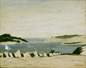 コーストシーン、1909年（紙に油彩、キャンバスにマウント） 作： Louis Michel Eilshemius