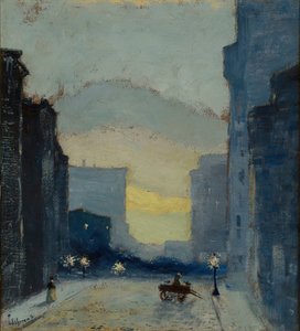 1908年頃、ニューヨークのイーストサイド。 作： Louis Michel Eilshemius