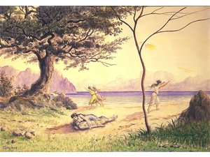 1900年頃の「The Rescue」。 作： Louis Michel Eilshemius