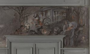 コメディアンの食事 - ジャン・コケランのダイニングルームのモデル、ヌイイ、ロンシャン邸、1900年頃（油彩） 作： Louis Morin