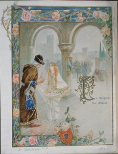 ヴィルヌーブの聖ロザリーナ（1267-1329）1900年頃（カラーリトグラフ） 作： Louis Ollier