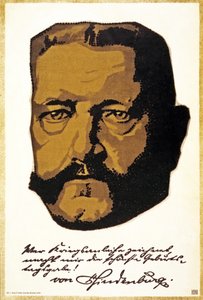 ジェネラルフィールドマーシャルポールフォンヒンデンブルクの肖像、パブ。ミュンヘン、1917 作： Louis Oppenheim