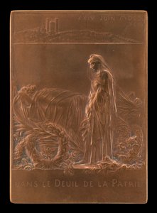 共和国大統領を追悼するフランス［裏面］1894年 作： Louis Oscar Roty