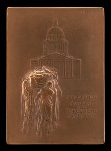 パンテオンに運ばれるサディ・カルノー大統領の遺体［裏面］1894年 作： Louis Oscar Roty