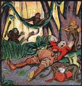 ネストール・フェンレロック、アフリカで狩りをするヨーロッパ人入植者。 1923年（彫刻） 作： Louis Peltier