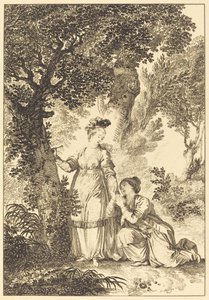 ガルベ王の花嫁：樹 作： Louis Petit after Jean Honoré Fragonard