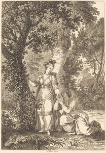 ガルベ王の花嫁：樹 作： Louis Petit after Jean Honoré Fragonard
