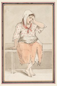 座った女性の習作 作： Louis Philippe Boitard