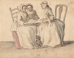 3 着席の女性 作： Louis Philippe Boitard