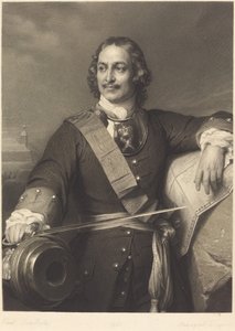 ロシアのピョートル大帝 作： Louis Pierre Henriquel after Paul Delaroche