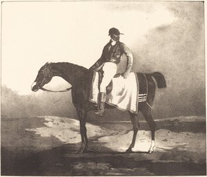 イギリスの馬と騎手 作： Louis Pierre Marie Courtin after Théodore Gericault