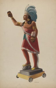 シガーストア・インディアン、1938年 作： Louis Plogsted