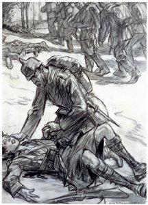 Is it you, Mother」、1916年 作： Louis Raemaekers