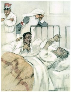 「ゆっくりとした窒息」、1916 年 作： Louis Raemaekers