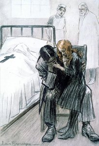 ツェッペリンの勝利：戦争の犠牲者」1916年 作： Louis Raemaekers