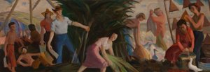 収穫」（壁画研究、ルイジアナ州アッベヴィル郵便局） 作： ルイレイノー