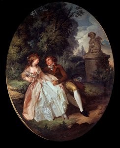 ガランテの情景（キューピッド付き） ルイ・トリンクス（1746-1800）の絵画 18世紀 トゥール、ボザール美術館