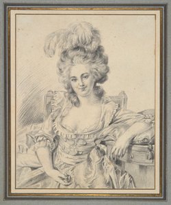 レディの肖像、絵画の予備習作 作： Louis Rolland Trinquesse