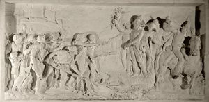 ヴァンデ戦争：1796年、ラザール・オッシュ将軍（1768-1797）によるヴァンデ地方の平定。シモン・ルイ・ボワゾ(1743-1809)が彫刻した大理石の低浮き彫り。1800.ヴェルサイユ、城の博物館 作： Louis Simon Boizot