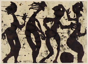 Brousse and Frapper、verso、c.1937-1942（紙に油性ガッシュとインク） 作： Louis Soutter