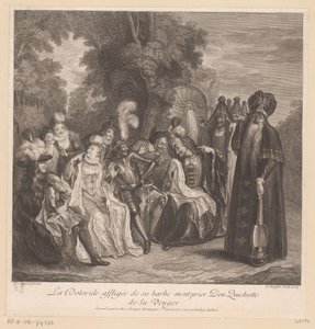 ドロライドはドン・キホーテに復讐を頼む La Doloride affligée de sa barbe vient prier Don Quichotte de la venger (オブジェクトのタイトル) ラ・マンチャのドン・キホーテの歴史（シリーズタイトル）