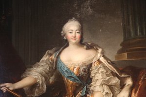 皇后エリザベス・ペトロヴナの肖像」 1758年 作： Louis Tocqué
