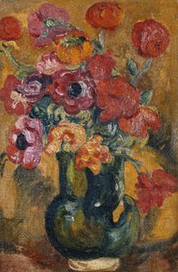 アネモネの花束、c。 1906-1908年（キャンバスに油彩） 作： Louis Valtat