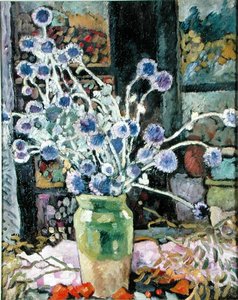 窓際の花の花束 作： Louis Valtat