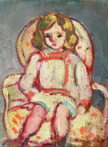 肘掛け椅子の子供 作： Louis Valtat
