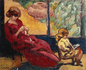 夫人 Valtat Sewing と息子の Jean。 Valtat Cousant夫人と息子のJean