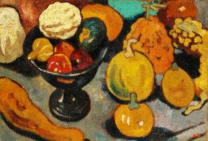 静物、フルーツボウル 作： Louis Valtat