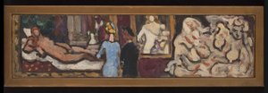 ティツィアーノの「ウルビーノのヴィーナスとフローラ」からの習作、1935年春から夏にかけてプチ・パレで開催された「イタリア美術」展で制作（油彩、厚紙） 作： Louis Valtat
