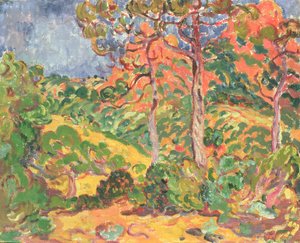 木々の中の太陽、1908-09年頃（キャンバスに油彩） 作： Louis Valtat