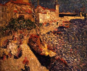 O Porto, c.1915 (óleo sobre tela) 作： Louis Valtat