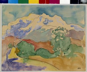 サント・ヴィクトワール山（水彩画）