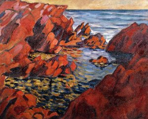 The Sea at Agay; La Mer a Agay, c.1917/1918 (oil on canvas)   1452174   ja       japanese Successfully Translated  Original: Puck appears to Dan and Una. A story set in the Sussex hills. Translat: Puck appears to Dan and Una. A story set in the Sussex hill 作： Louis Valtat