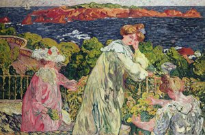 バルコニーの 3 人の女性 作： Louis Valtat