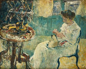 リールを持つ女性。 リールを持つ女性 作： Louis Valtat